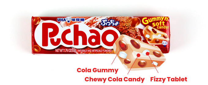 Puchao - Japanese Candy - Cola - 10 x 50g