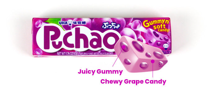 Puchao - Japanese Candy - Grape - 10 x 50g