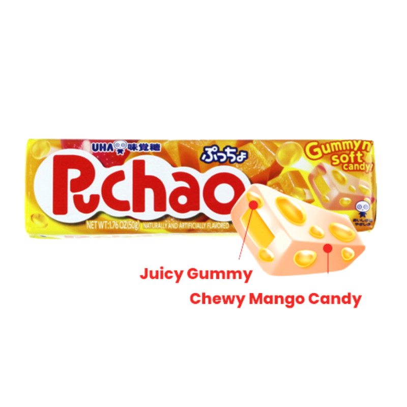 Puchao - Japanese Candy - Mango - 10 x 50g