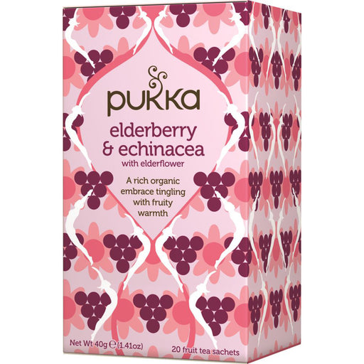 Pukka - Organic Fairtrade Tea - Elderberry & Echinacea  4 x 20 Tea Bags