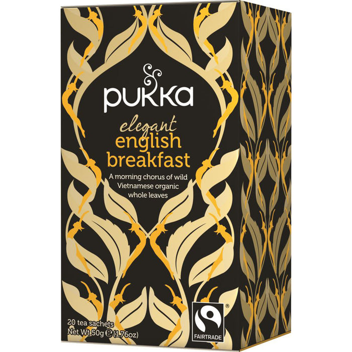Pukka - Organic Fairtrade Tea - Elegant English Breakfast  4 x 20 Tea Bags