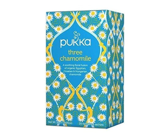 Pukka - Organic Fairtrade Tea - Three Chamomile Bags 4 x 20 Tea Bags