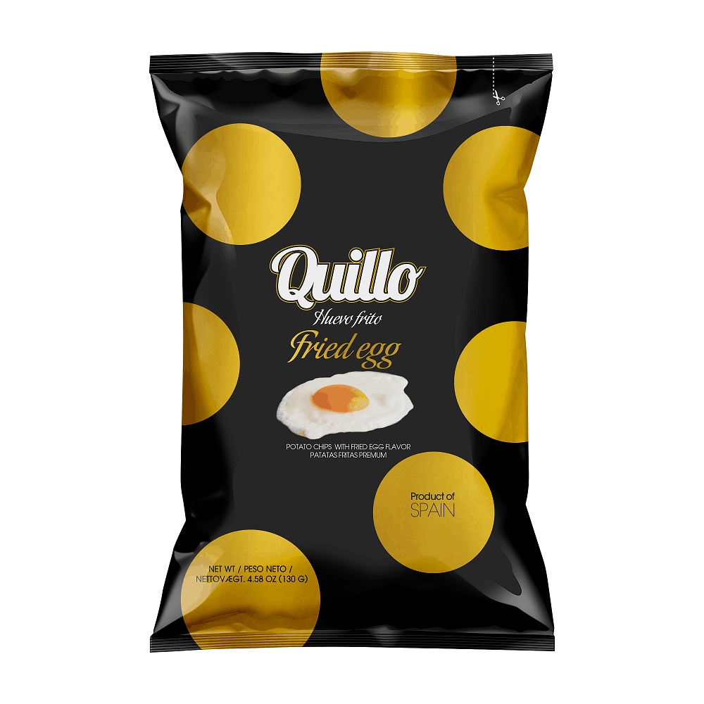 Quillo - Premium Potato Chips - Fried Egg  10 x 130g