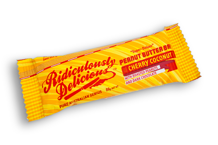 Ridiculously Delicious - Peanut Butter Cherry Coconut bar 12 x 50g