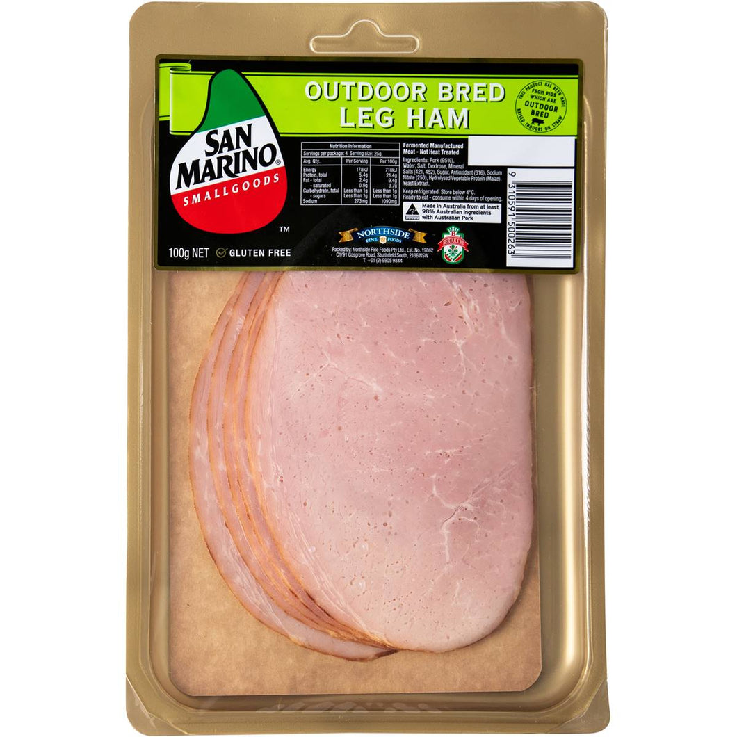 San Marino - Outdoor Bred Leg Ham 100g