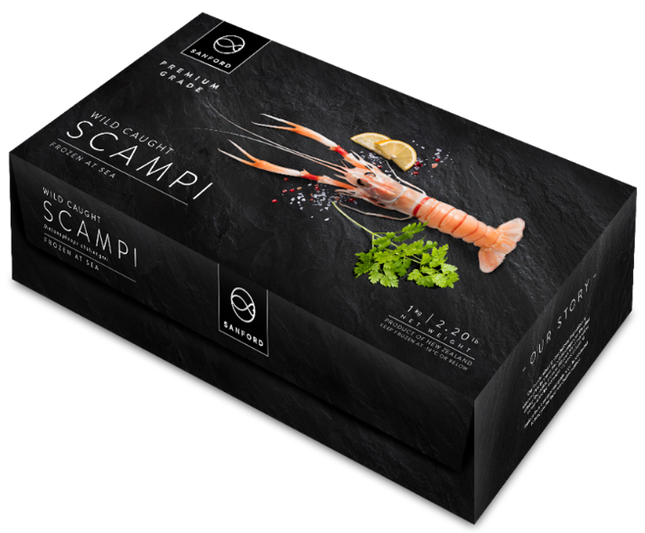 Sanford - Japanese Frozen Seafood - NZ No.3 Scampi Whole - 1 x 2Kg