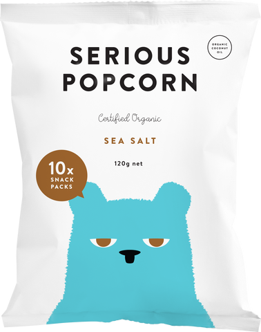 Serious Food Co. - Multipack Popcorn - Sea Salt 8 x 120g (10 Pack x 12g)