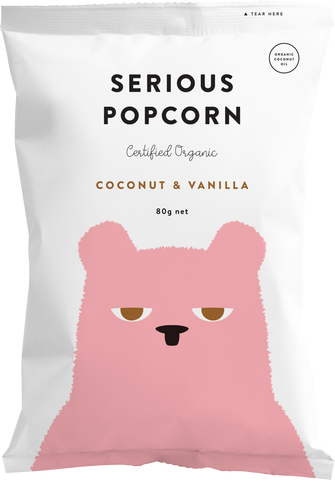 Serious Food Co. - Popcorn - Coconut Vanilla 12 x 80g