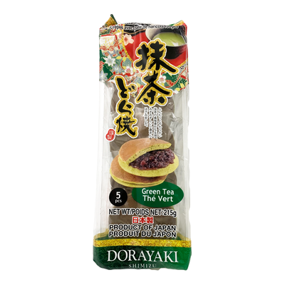 Shimizu - Japanese Cake - Dorayaki Matcha (Green Tea Pancake) - 3 x 215g