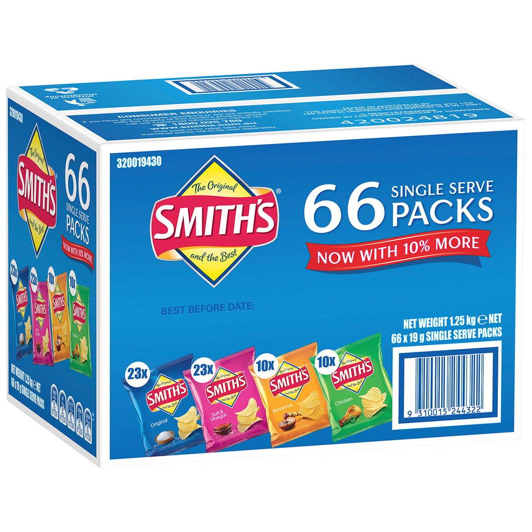 Smiths - Variety Favourites - Single Serve - 66 x 19g