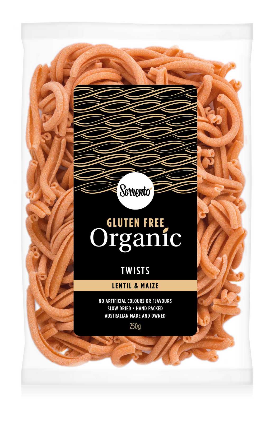 Sorrento - Organic Lentil Maize Twists Gluten Free Pasta 6 x 250g