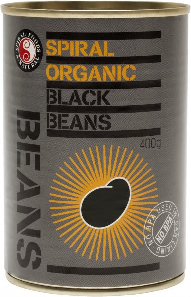 Spiral Food - Organic Black Beans 6 x 400g