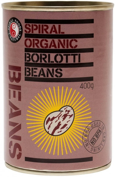 Spiral Food - Organic Borlotti Beans 6 x 400g