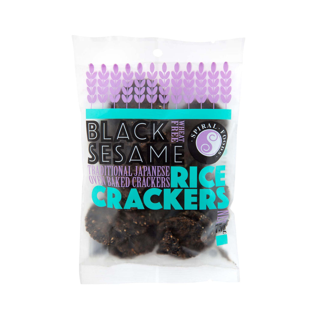 Spiral Food - Crackers - Black Sesame 12 x 75g