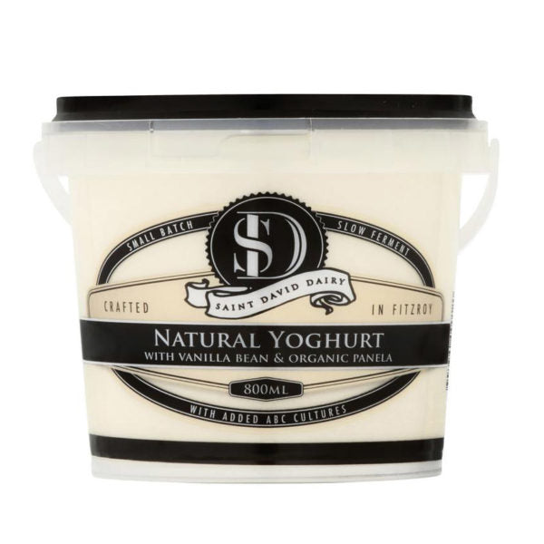 St David Vanilla Bean & Organic Panela Yoghurt 800ml x 6