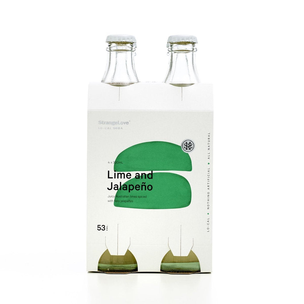 Strange Love - Lo Cal Soda - Lime & Jalapeno 24 x 300ml