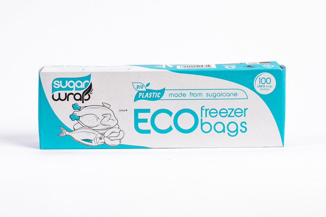 Sugar Wrap - Ecofriendly Plastic - Eco Freezer Bags Large 20 x 100 bags
