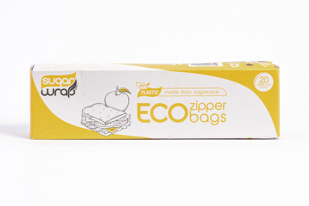 Sugar Wrap - Ecofriendly Plastic - Eco Zipper Bags Large 20 x 20 bags