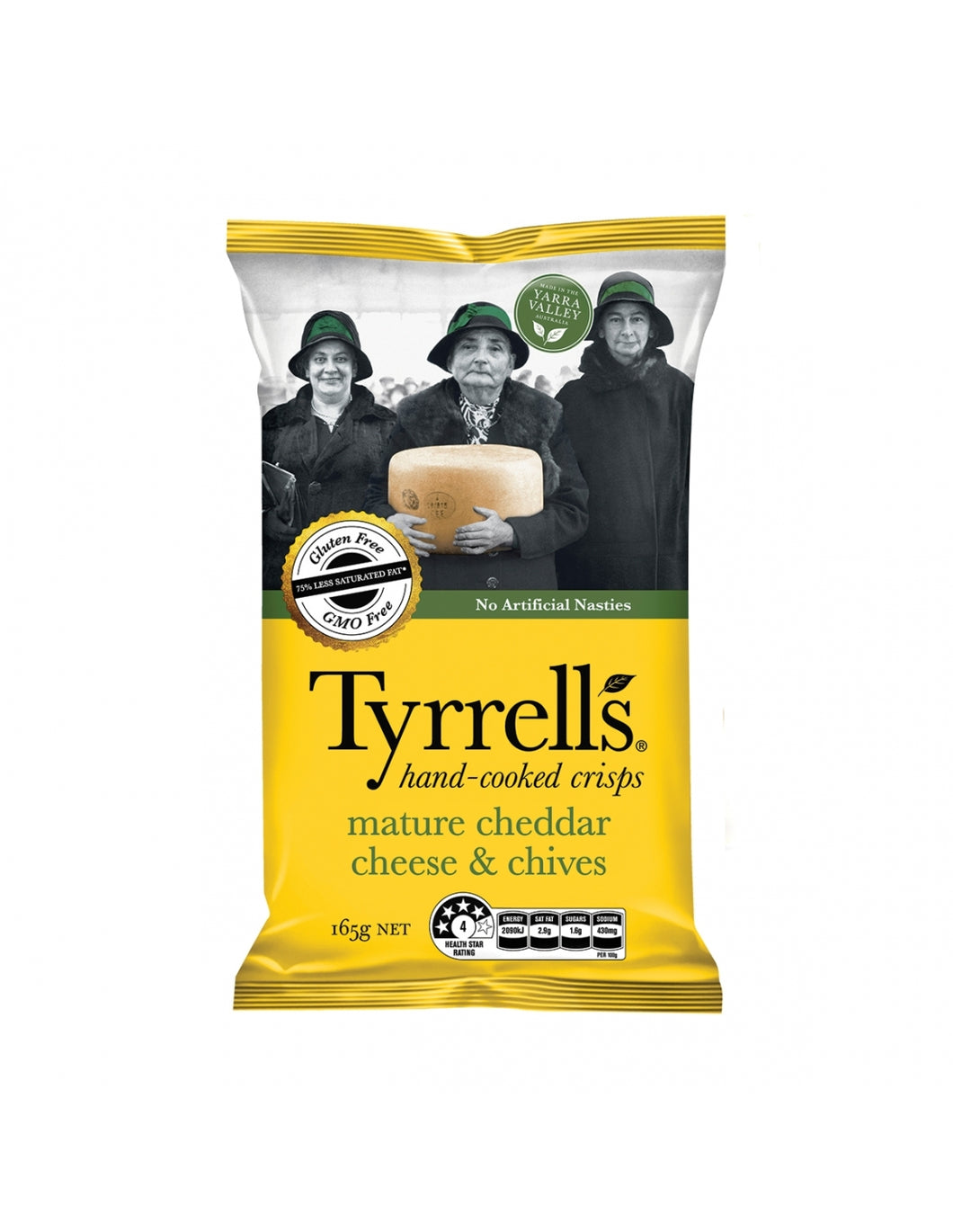 Tyrrells - Mature Cheddar Cheese & Chives 9 x 165g