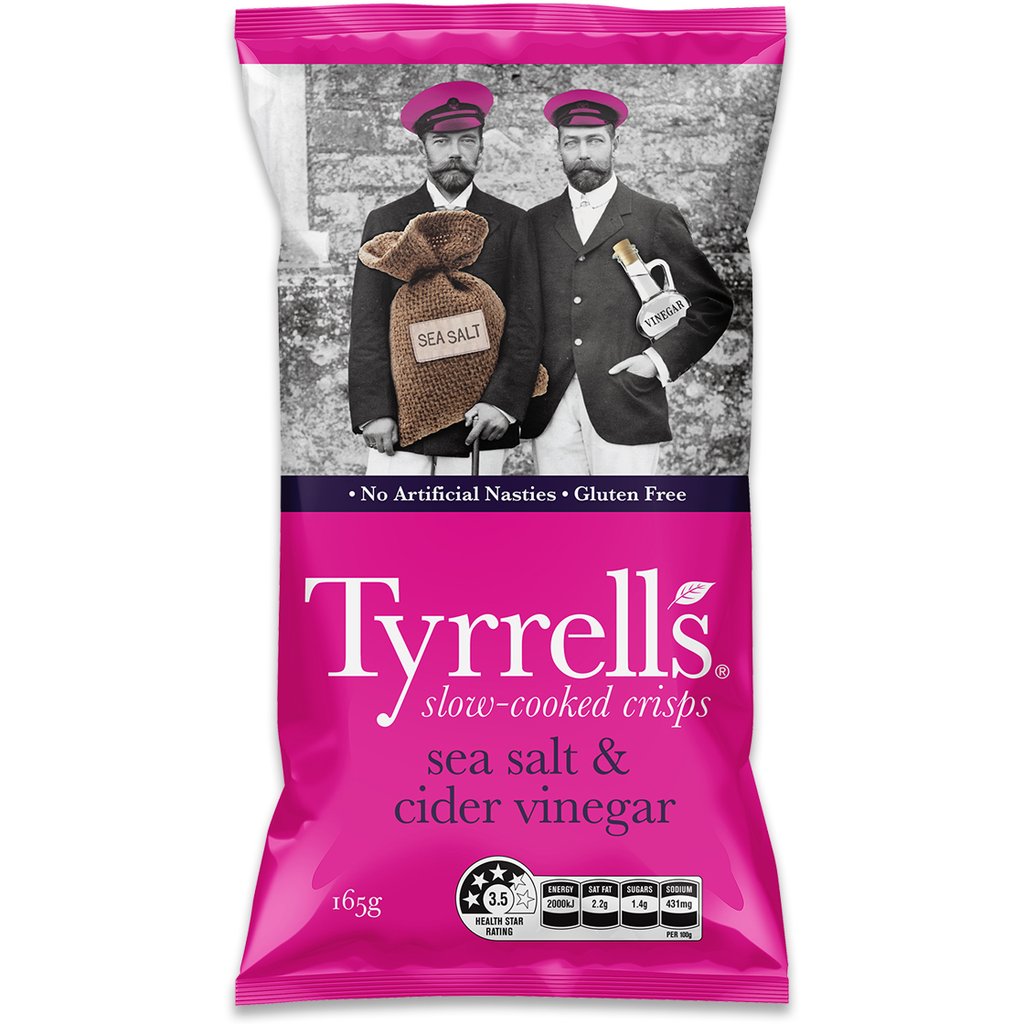 Tyrrells - Salt & Vinegar 9 x 165g