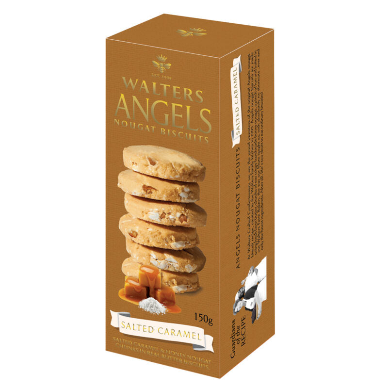 Walters - Angel Nougat Biscuit Salted Caramel 10 x 150g