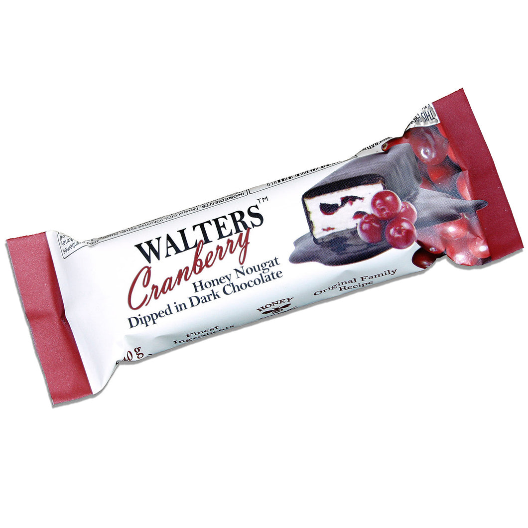 Walters - Nougat Dark Chocolate Cranberry (Kosher Dairy) 20 x 40g