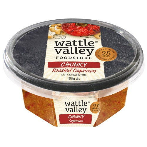 Wattle Valley - Chunky Dips - Red Capsicum & Feta 6 x 150g