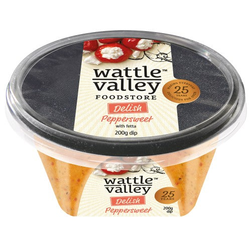 Wattle Valley - Delish Dips - Pepper Sweet & Feta 6 x 200g