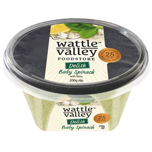 Wattle Valley - Delish Dips - Spinach & Feta 6 x 200g
