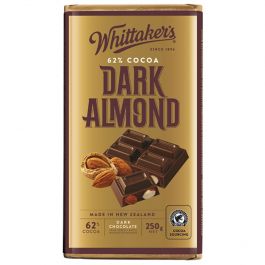 Whittaker's - Chocolate Block - 62% Dark Almond 14 x 250g