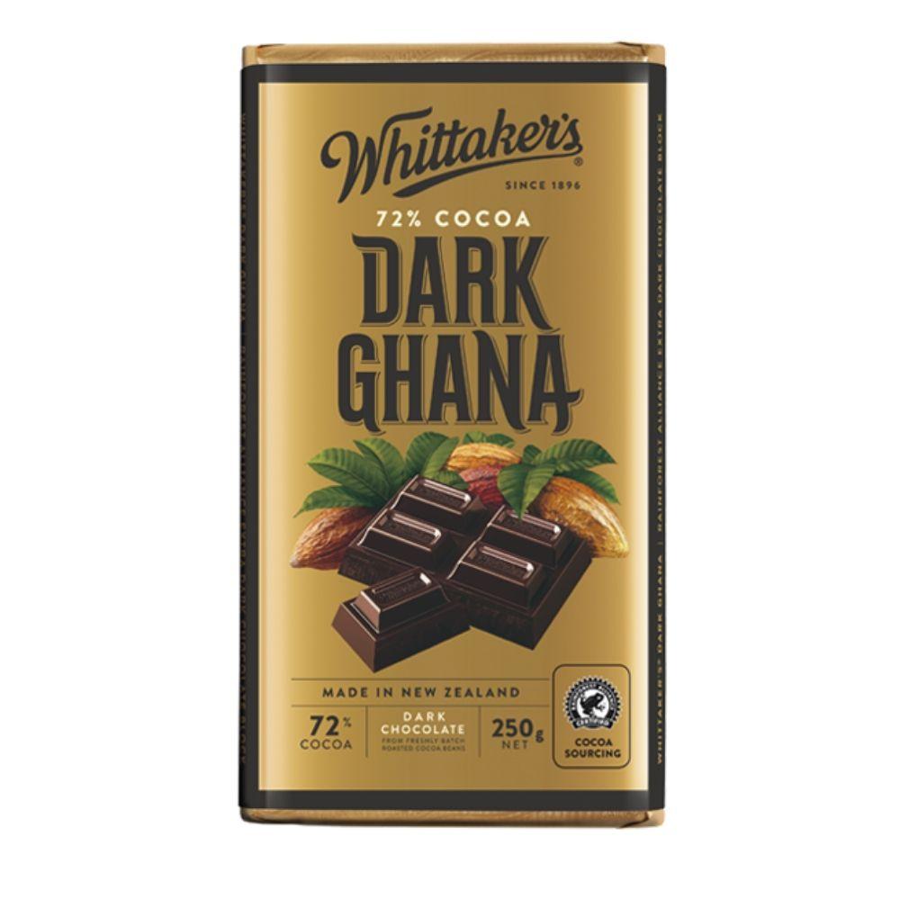 Whittaker's - Chocolate Block - 72% Dark Ghana 12 x 250g