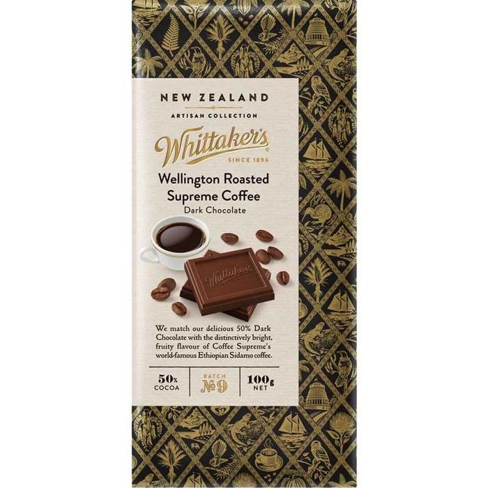 Whittaker's - Chocolate Thin Block - Roasted Supreme Coffee 20 x 100g
