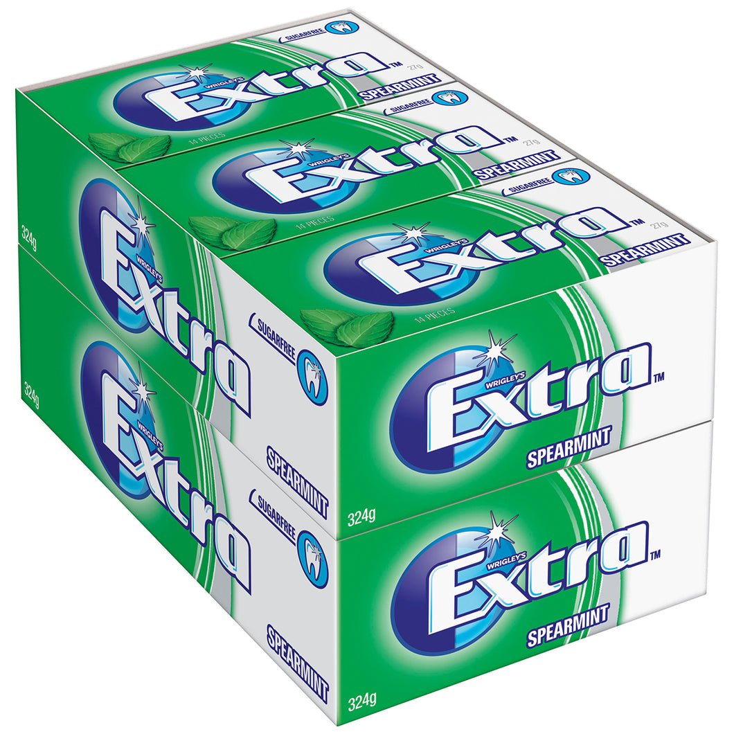 Wrigley's - Extra Pack Gum – Sugar free Spearmint - 24 x 27g