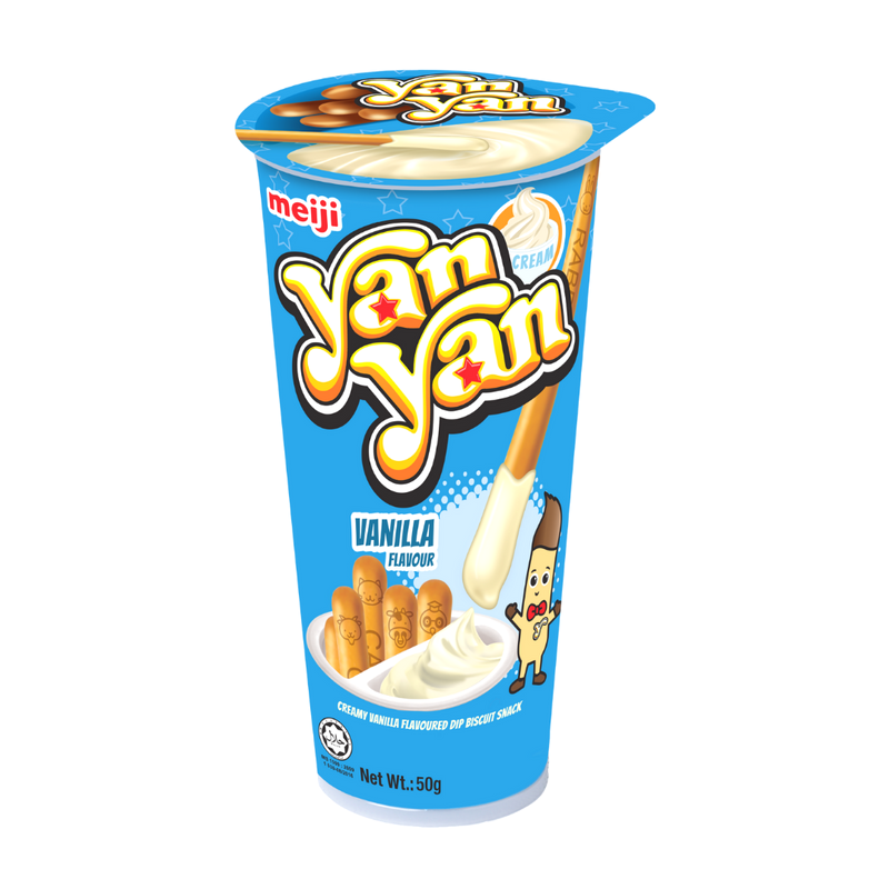 Yan Yan - Japanese Snacks - Vanilla Cream - 10 x 50g